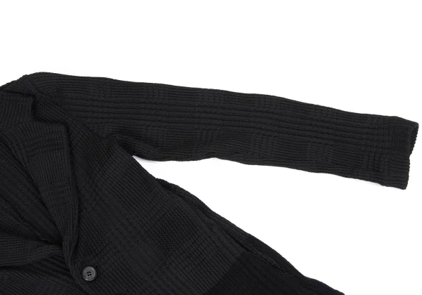 Y's Checker Woven Knit Jacket K-172537_006