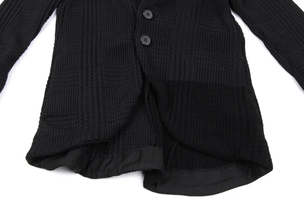 Y's Checker Woven Knit Jacket K-172537_008