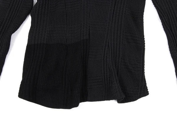 Y's Checker Woven Knit Jacket K-172537_012