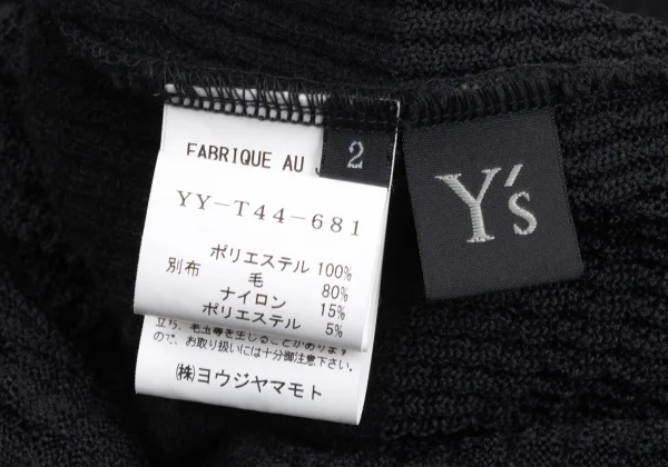Y's Checker Woven Knit Jacket K-172537_015
