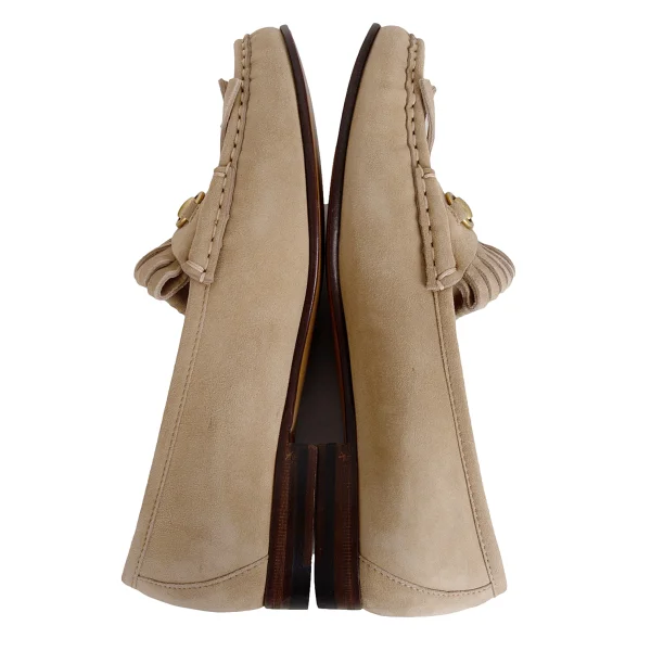 GUCCI Horsebit Fringe Suede Shoes K-172541_008