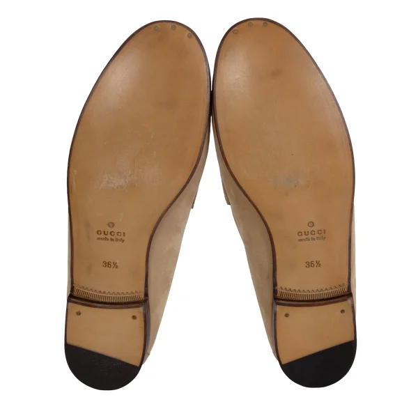 GUCCI Horsebit Fringe Suede Shoes K-172541_012