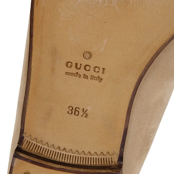 GUCCI Horsebit Fringe Suede Shoes K-172541_013