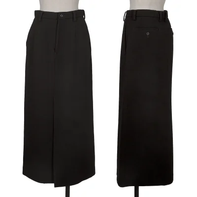 ISSEY MIYAKE Wool Georgette Center-Slit Skirt