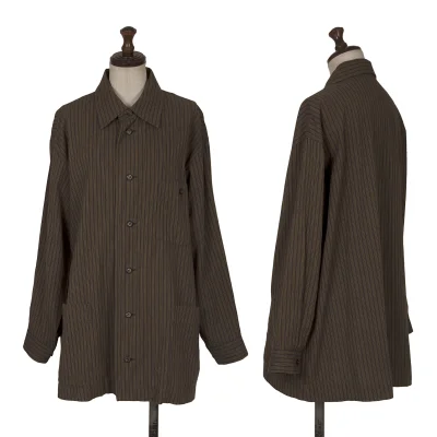 ISSEY MIYAKE PERMANENTE Cotton Striped Shirt