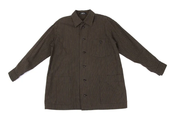 ISSEY MIYAKE PERMANENTE Cotton Striped Shirt K-172548_002