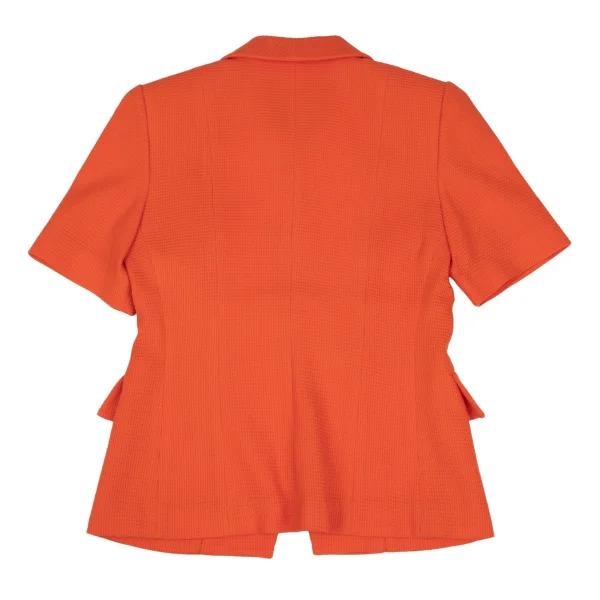 Yves Saint Laurent Rayon Cotton Waffle-Knit Short Sleeve Jacket K-172553_010