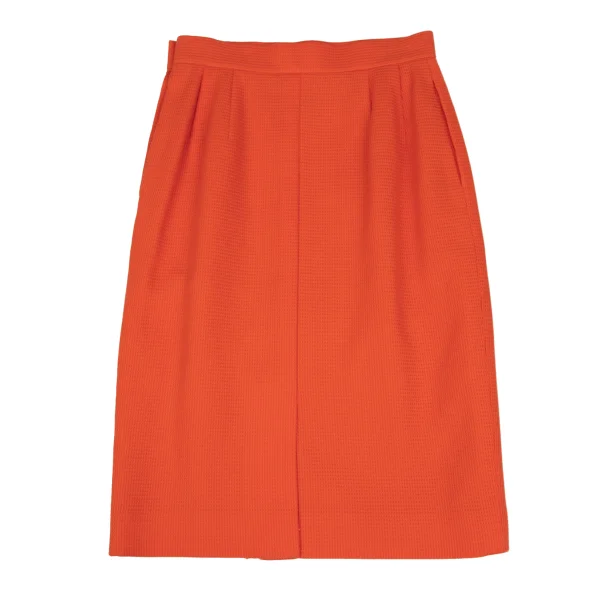 Yves Saint Laurent Rayon Cotton Waffle-Knit Skirt K-172554_009