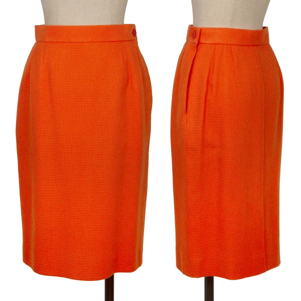 Yves Saint Laurent Rayon Cotton Waffle-Knit Short Sleeve Jacket & Skirt K-172555_010