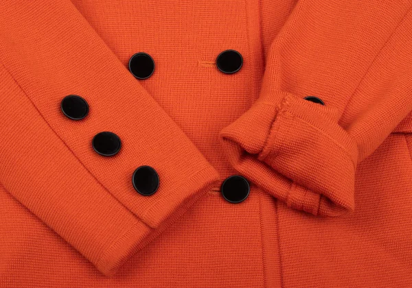 Yves Saint Laurent Wool Double Button Collarless Knit Jacket K-172556_007