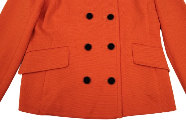 Yves Saint Laurent Wool Double Button Collarless Knit Jacket K-172556_008