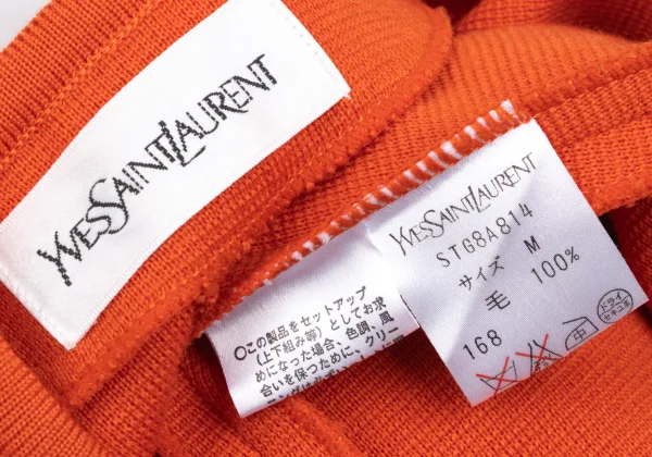 Yves Saint Laurent Wool Double Button Collarless Knit Jacket K-172556_016