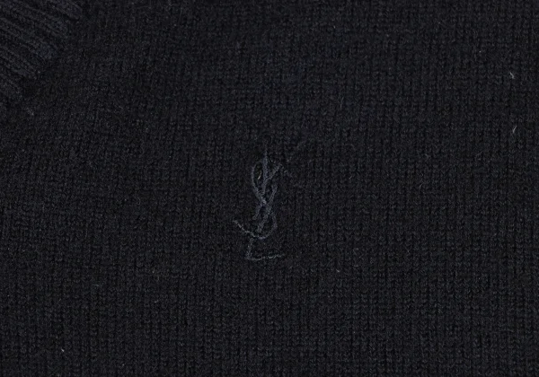 Yves Saint Laurent Logo Embroidery V-neck Knit Sweater K-172557_005