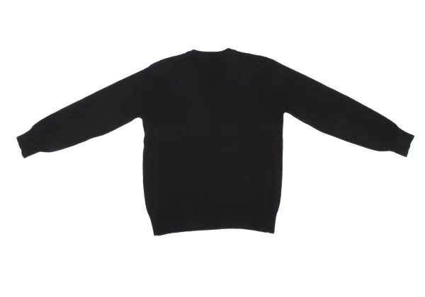 Yves Saint Laurent Logo Embroidery V-neck Knit Sweater K-172557_012