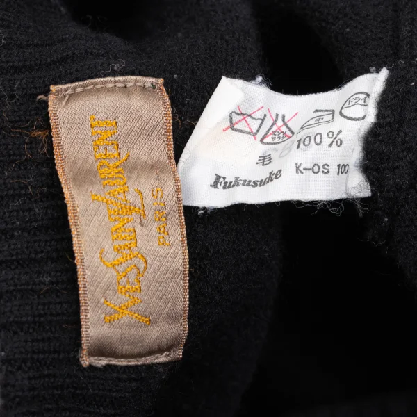 Yves Saint Laurent Logo Embroidery V-neck Knit Sweater K-172557_014