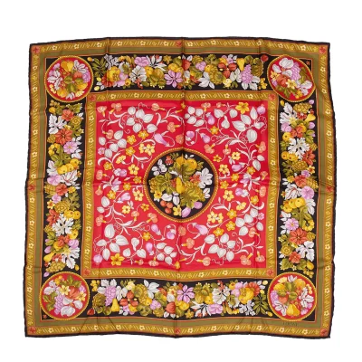 LOEWE Floral Printed Silk Scarf
