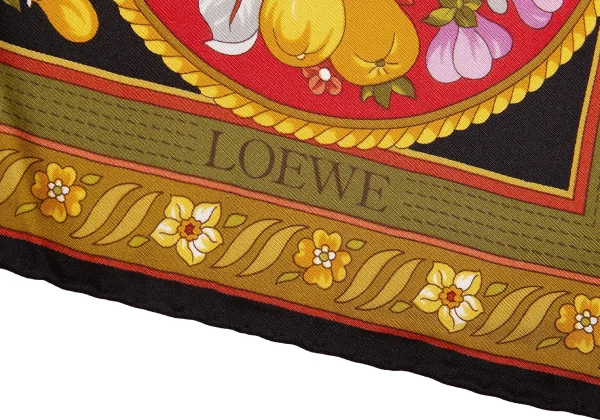 LOEWE Floral Printed Silk Scarf K-172558_004