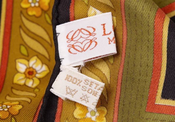 LOEWE Floral Printed Silk Scarf K-172558_009