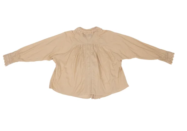 tricot COMME des GARCONS Dyed Lace Embroidery Pintuck Blouse K-172560_012