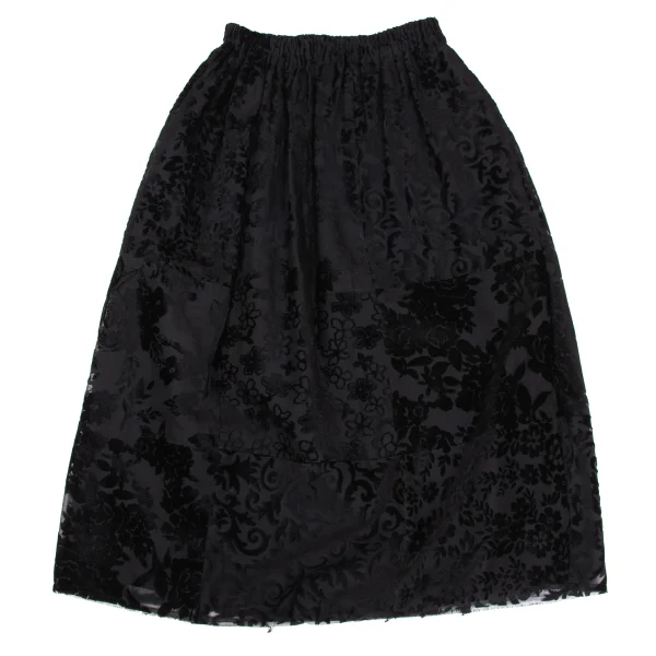 tricot COMME des GARCONS Flocked Floral Print Switching Skirt K-172561_002