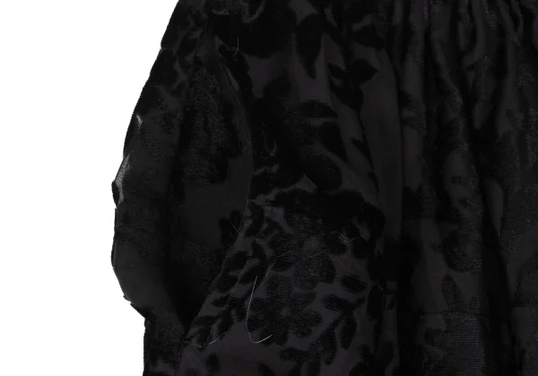 tricot COMME des GARCONS Flocked Floral Print Switching Skirt K-172561_005