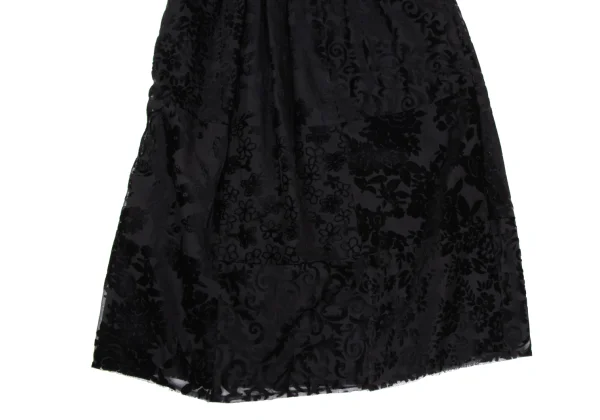 tricot COMME des GARCONS Flocked Floral Print Switching Skirt K-172561_007