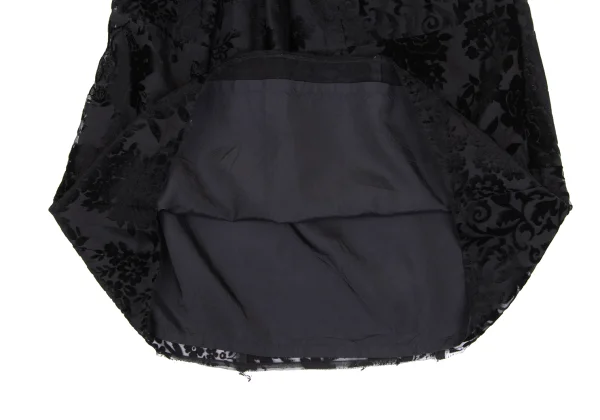 tricot COMME des GARCONS Flocked Floral Print Switching Skirt K-172561_008