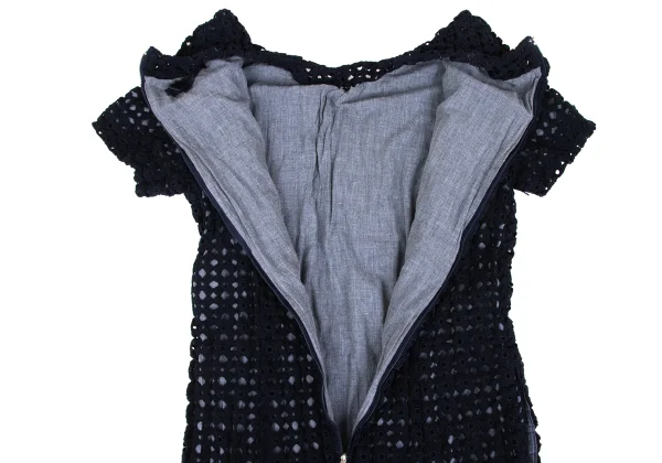 COMME des GARCONS Poly Lace Layered Short Sleeve Dress K-172564_010