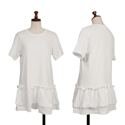 COMME des GARCONS Ruffled Hem Switching T-shirt