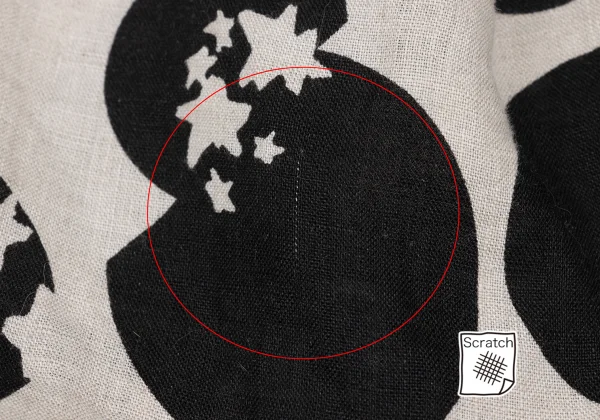 COMME des GARCONS Linen Dot & Star Print Skirt K-172566_010