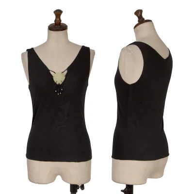 VIVIENNETAM Embellished Sleeveless Mesh Top