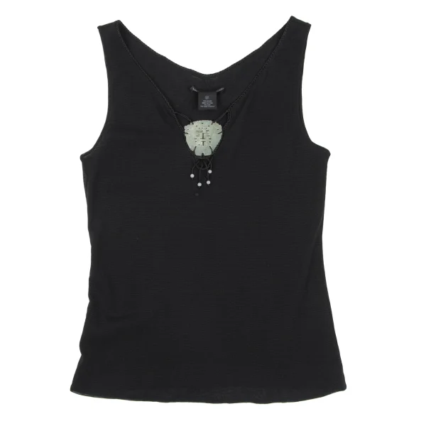 VIVIENNETAM Embellished Sleeveless Mesh Top K-172578_002
