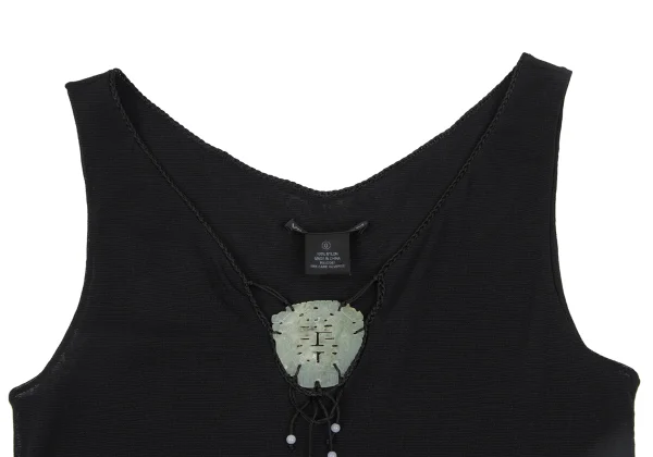 VIVIENNETAM Embellished Sleeveless Mesh Top K-172578_005