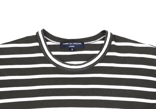 COMME des GARCONS HOMME Drawstring Hem Striped T-shirt K-172579_002