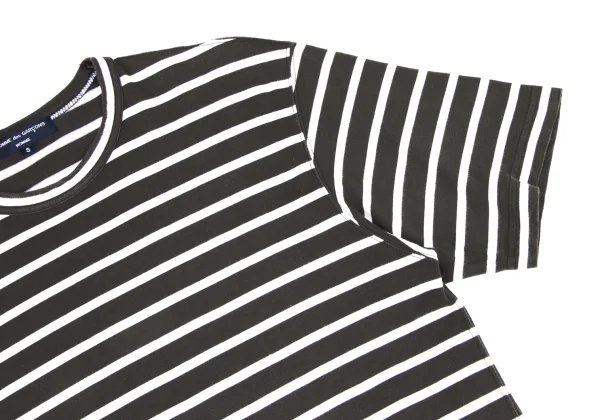COMME des GARCONS HOMME Drawstring Hem Striped T-shirt K-172579_003