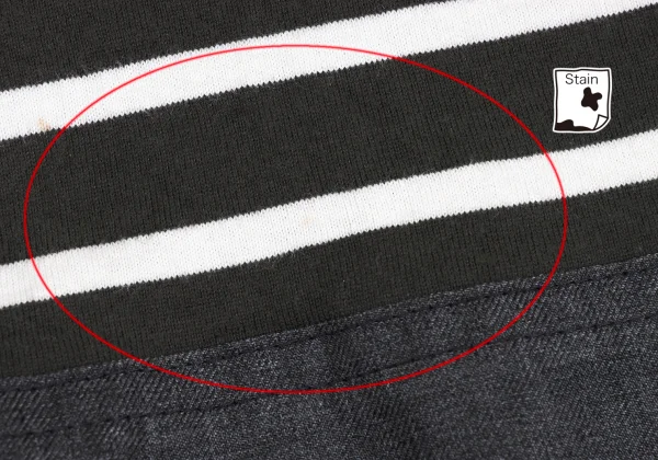 COMME des GARCONS HOMME Drawstring Hem Striped T-shirt K-172579_008