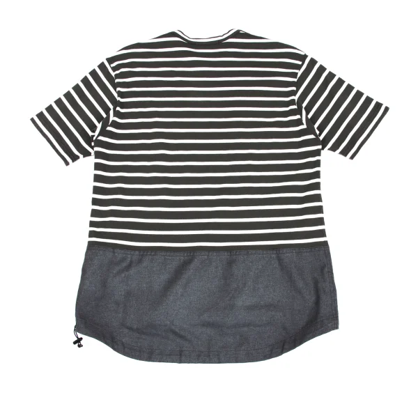 COMME des GARCONS HOMME Drawstring Hem Striped T-shirt K-172579_011