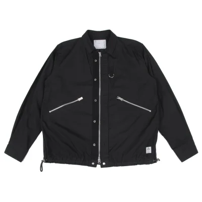 sacai Thomas Mason Cotton Zip-Design Shirt