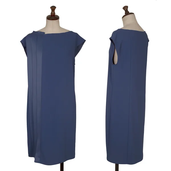 MAX&Co Poly Tuck Design Sleeveless Dress Blue 38 K-172585_001