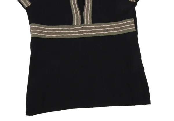 VIVIENNETAM Rayon Blend Skipper Neck Knit Top K-172587_007