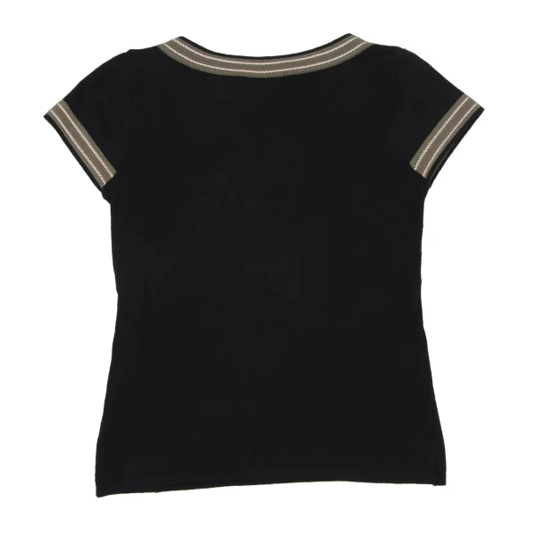 VIVIENNETAM Rayon Blend Skipper Neck Knit Top K-172587_009