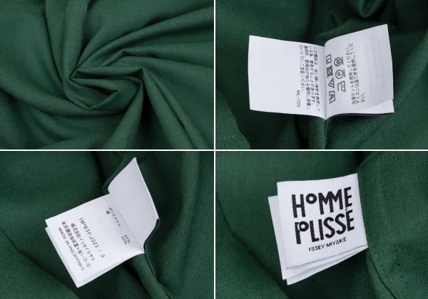 HOMME PLISSE ISSEY MIYAKE Poly Linen Drape Neck Shirt K-172606_018