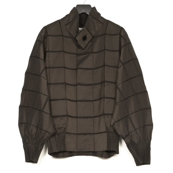 A-POC ABLE ISSEY MIYAKE Grid Steam Stretch Blouson Khaki 3 K-172608_001