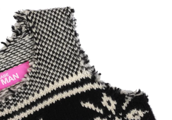 JUNYA WATANABE MAN PINK COMME des GARCONS Paisley Hem Panel Nordic Knit Dress K-172614_008