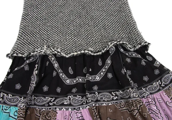 JUNYA WATANABE MAN PINK COMME des GARCONS Paisley Hem Panel Nordic Knit Dress K-172614_014