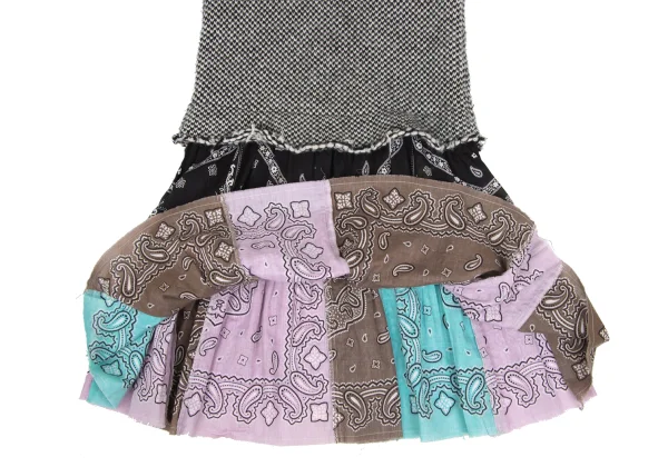 JUNYA WATANABE MAN PINK COMME des GARCONS Paisley Hem Panel Nordic Knit Dress K-172614_016