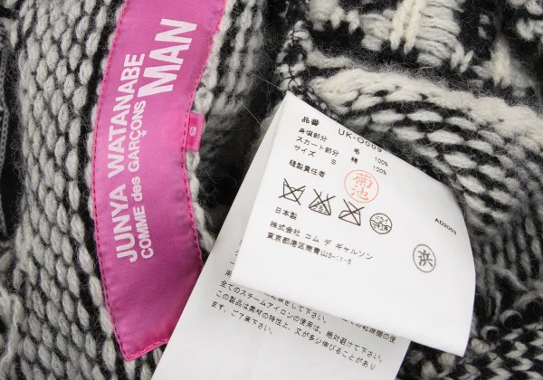 JUNYA WATANABE MAN PINK COMME des GARCONS Paisley Hem Panel Nordic Knit Dress K-172614_020