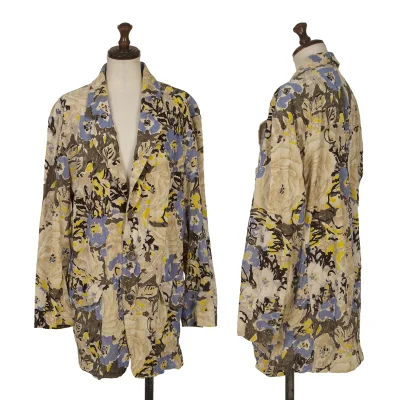 ISSEY MIYAKE Botanical Print Brushed Jacket