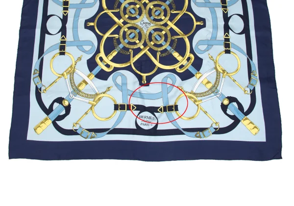 HERMÈS Carré 90 Éperon d’Or Golden Spurs Silk Scarf K-172619_006