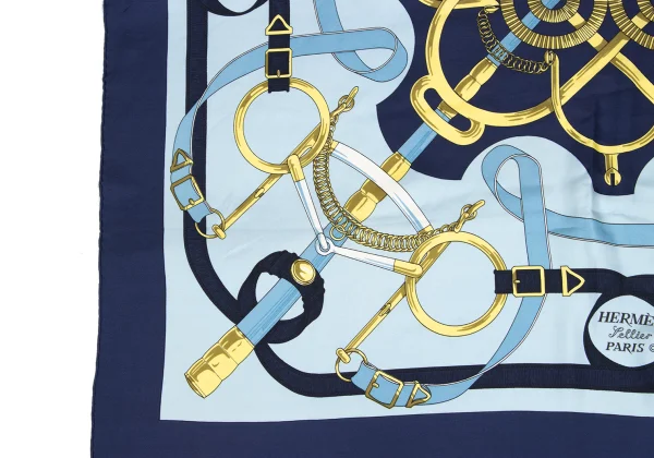 HERMÈS Carré 90 Éperon d’Or Golden Spurs Silk Scarf K-172619_008
